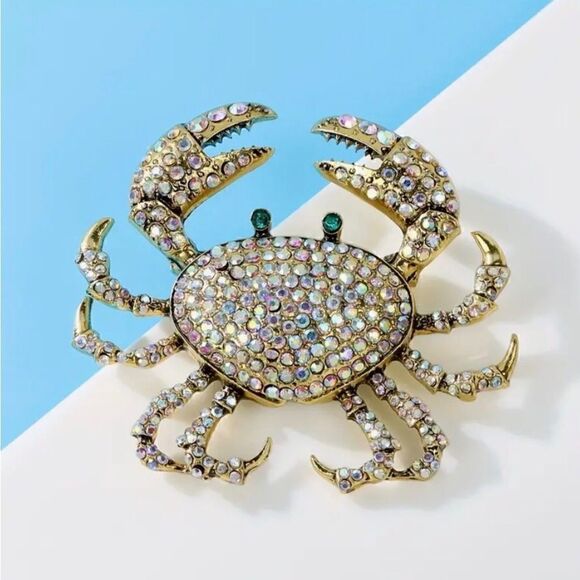 🦀 Heidi Daus on SALE NEW stunning white crystal crab brooch 🦀 - Picture 5 of 6